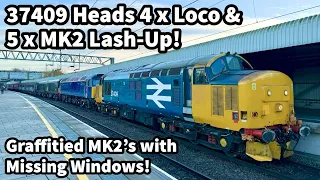 37409 Heads 4 x LOCO & 5 x GRAFFITIED MK2 LASHUP with MISSING Windows! Plus 2 x PAIRS of 90's!