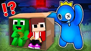 Mikey and JJ Escape from Rainbow Friends in Minecraft - Maizen