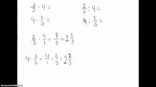 Multiplikasjon og divisjon av brøk og hele tall