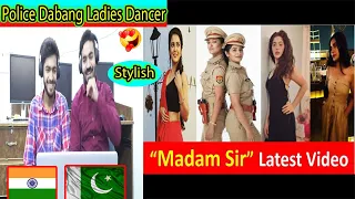 Madam Sir krishma and haseena new dance instagram reels|| Pakistani react on madam sir tik tok video