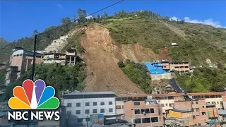 Watch: Landslide Crushes More Than 15 Homes In Peru