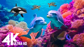 Аквариум 4K ВИДЕО (ULTRA HD) 🐠 Красивые коралловые рифовые рыбки — расслабляющая музыка для сна