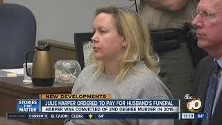 Julie Harper ordered to pay for husband's funeral