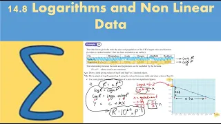 14.8 Logarithms and Non Linear Data (PURE 1- Chapter 14: Exponentials and logarithms)