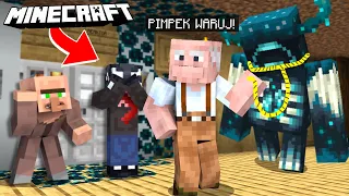 MINECRAFT, ale DZIADEK OSWOIŁ WARDENA W WIOSCE! *straszne*