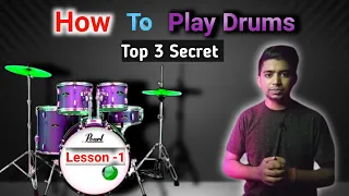 How To Play Drum - beginner drum lessons | drum tutorial Hindi | drum kaise bajaye