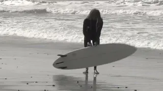 SUNDAY R&D - a Session at Seaside from 2020, riding an early 7'0 Sunday Prototype.