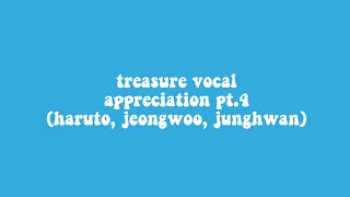 treasure vocals appreciation pt.4 (haruto, jeongwoo, junghwan)