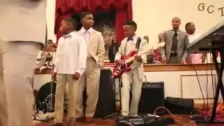 Young Boy is Amazing with Electric Guitar During Church Performance