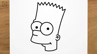 How to draw BART SIMPSON step by step, EASY