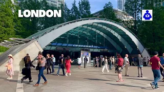 LONDON, Canary Wharf Walk 🇬🇧  Financial & Skyscraper District | East London Walking Tour  [4K HDR]