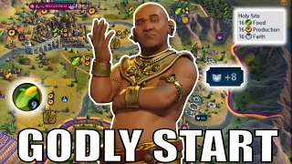 Civ 6 | EVERYONE GET IN HERE I Have A GODLY Khmer Start For You! - #1 Deity Khmer Civilization VI)