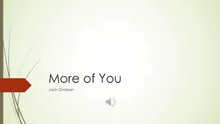 More of You by Josh Groban