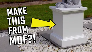 Build this Pedestal using only MDF?! ~ DIY Woodworking