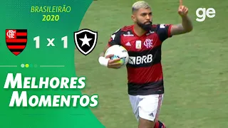 FLAMENGO 1 X 1 BOTAFOGO | MELHORES MOMENTOS | 5ª RODADA BRASILEIRÃO 2020 | ge.globo