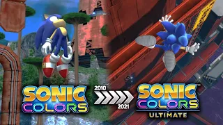 Sonic Colors Ultimate Planet Wisp Act 4 Gameplay (2021) vs Sonic Colors (2010) Comparison (4K 60FPS)