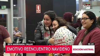 Navidad: familias se reencuentran en el Aeropuerto Jorge Chávez