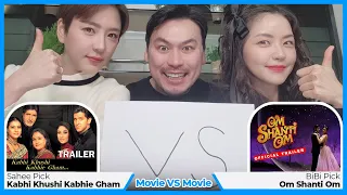 Kabhi Khushi Kabhie Gham VS Om Shanti Om | Movie vs Movie | Reaction by Korean Movie Actor&Actress