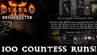 Diablo 2 Resurrected:  100 Countess Runs Drop Highlights!!!