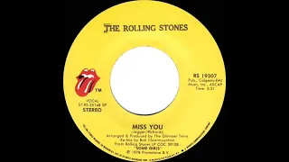1978 HITS ARCHIVE: Miss You - Rolling Stones (a #1 record--stereo 45)