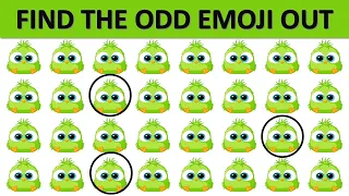 HOW GOOD ARE YOUR EYES  l Find The Odd Emoji Out l Emoji Puzzle Quiz #78