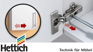 Adjusting cup hinges and doors: Do-It-Yourself with Hettich