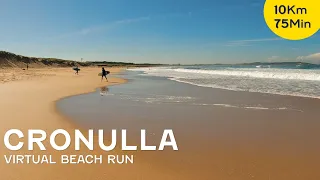 【4K】🇦🇺 Virtual Beach Run - 10km | Cronulla, Sydney, NSW, Australia | Treadmill Workout Scenery