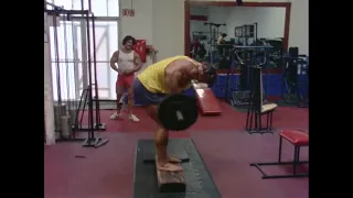 Old School Barbell Bent Over Row Arnold Pumping Iron 1975