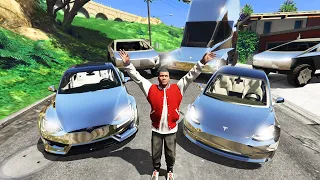 Collecting RARE DIAMOND TESLA SUPERCARS in GTA 5!