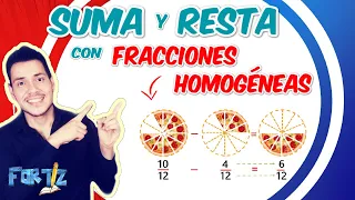 ¿CÓMO SUMAR Y RESTAR DE FRACCIONES HOMOGÉNEAS? |Aprende Fácil y rápido SUMAR Y RESTAR FRACCIONES