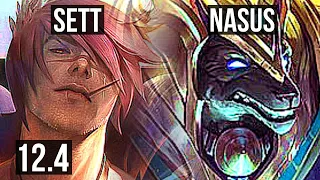 SETT vs NASUS (TOP) | 7 solo kills, 400+ games, Dominating | EUW Diamond | 12.4