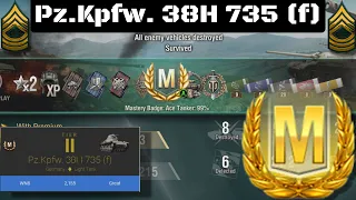 PZ 38H Ace Tanker Battle, World of Tanks Console.