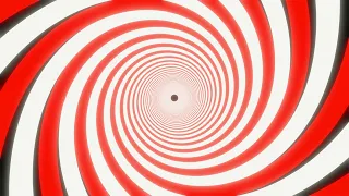 White-red spiral. Rotation relative to the center. Video Loop | 10 minutes