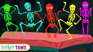 Midnight Magic - Five Skeletons Dancing On The Bed + More Spooky Songs For Kids | Teehee Town