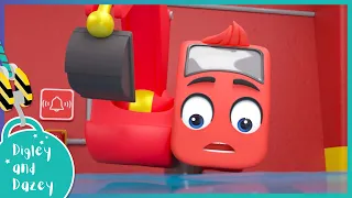 Havoc at the Fire Station | Digley and Dazey | Kids Construction Truck Cartoons