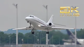 (4K) Dassault Falcon 2000EX EASy NetJets CS-DLM departure at Munich Airport MUC EDDM