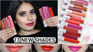 Maybelline Superstay Matte Ink (13 NEW SHADES) Lipstick SWATCHES , REVIEW | Aarthi Raman