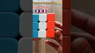 How to make France flag🇫🇷 on Rubik's Cube #shorts #cube  #viralshorts