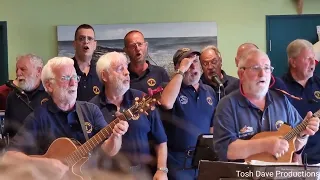 The Sheringham Shantymen sing "Ten Thousand Miles Away"at the Falmouth Sea Shanty Festival,June 2022