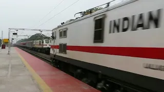 Indian Railways -- Freaky Accident - Crazy  Drunk Man Gets Hit By Speeding CSMT Rajdhani Express