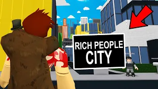 CITY Only Lets RICH PEOPLE Enter.. I Uncovered The EVIL SECRET! (Roblox Bloxburg)