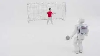 Honda Robotics - All-New ASIMO Kicking Football