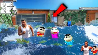 GTA 5 : Franklin & Shinchan Surviving Tsunami & Save Everyone in GTA 5 ! JSS GAMER