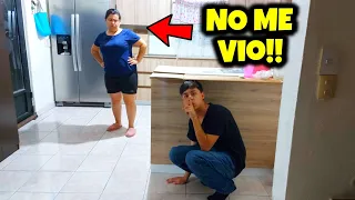 24 HORAS ESCONDIDO EN LA CASA DE MI MAMA!! 😱 *La espie y esto grabe*