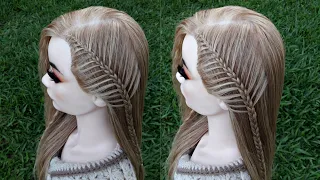 Trenza pluma lateral | Trenzas fáciles | La reina de las trenzas