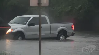 09-22-20 Houston, Tx Flash flooding stalls cars - floods houses, gas station - people  in water Beta