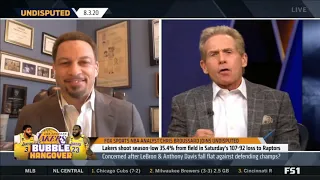 UNDISPUTED - Chris Broussard debates how Raptors destroyed Lakers 107 - 92 in their season reopening