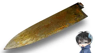 Repairing rusted and broken knives | Mirror polishing