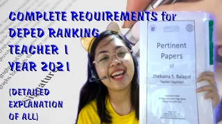 COMPLETE REQUIREMENTS for DEPED RANKING 2021| Detailed explanation| how and where to get the docs|