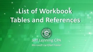List Workbook Tables And References